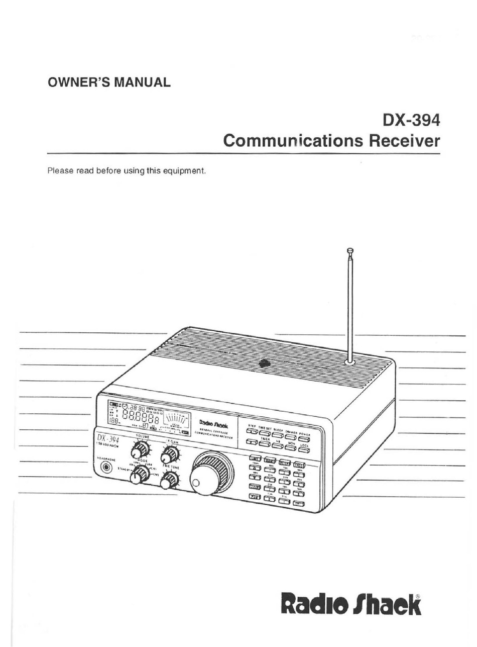 RADIO SHACK DX394 OWNER