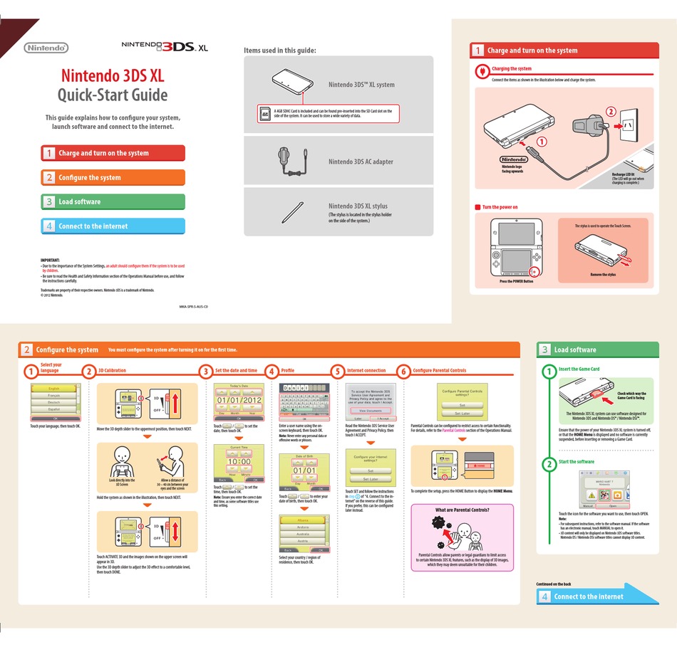 NINTENDO 3DS XL QUICK START MANUAL Pdf Download ManualsLib
