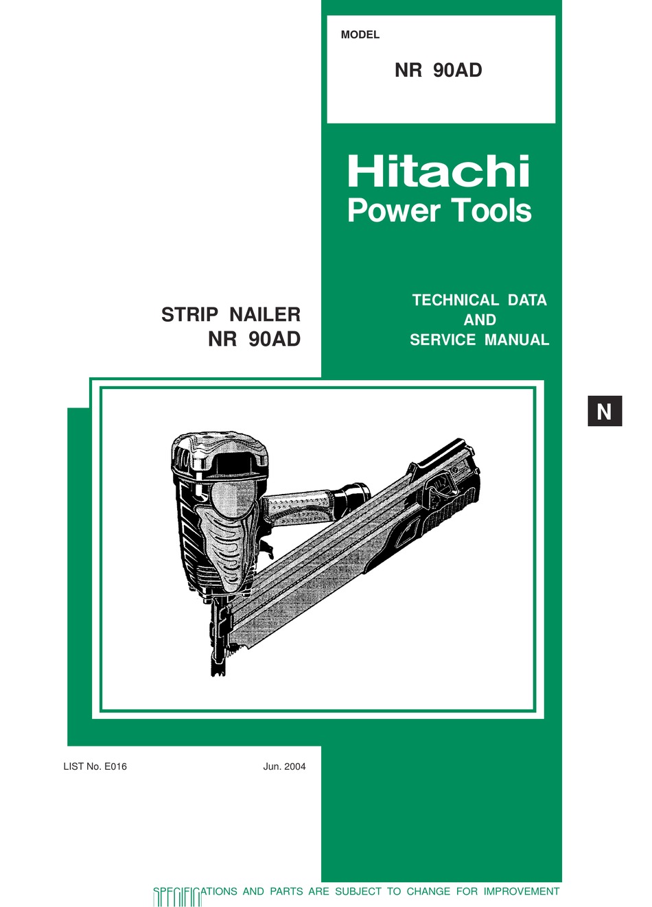 Hitachi Exhaust Cover 884-951 for STRIP NAILER NR 90AD NR90AD