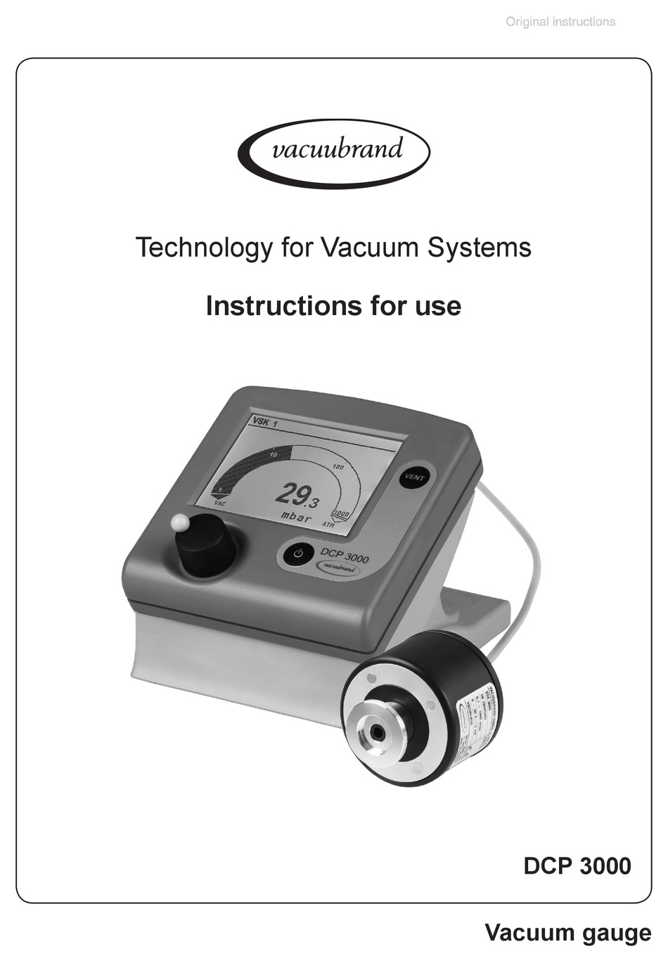 VACUUBRAND DCP 3000 INSTRUCTIONS FOR USE MANUAL Pdf Download 