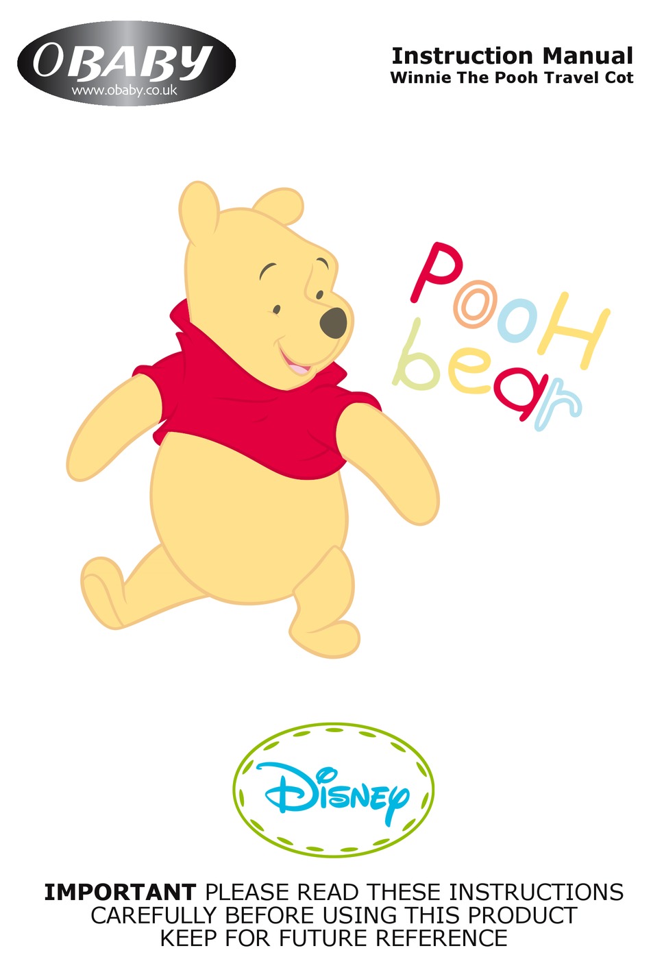 OBABY WINNIE THE POOH TRAVEL COT INSTRUCTION MANUAL Pdf Download