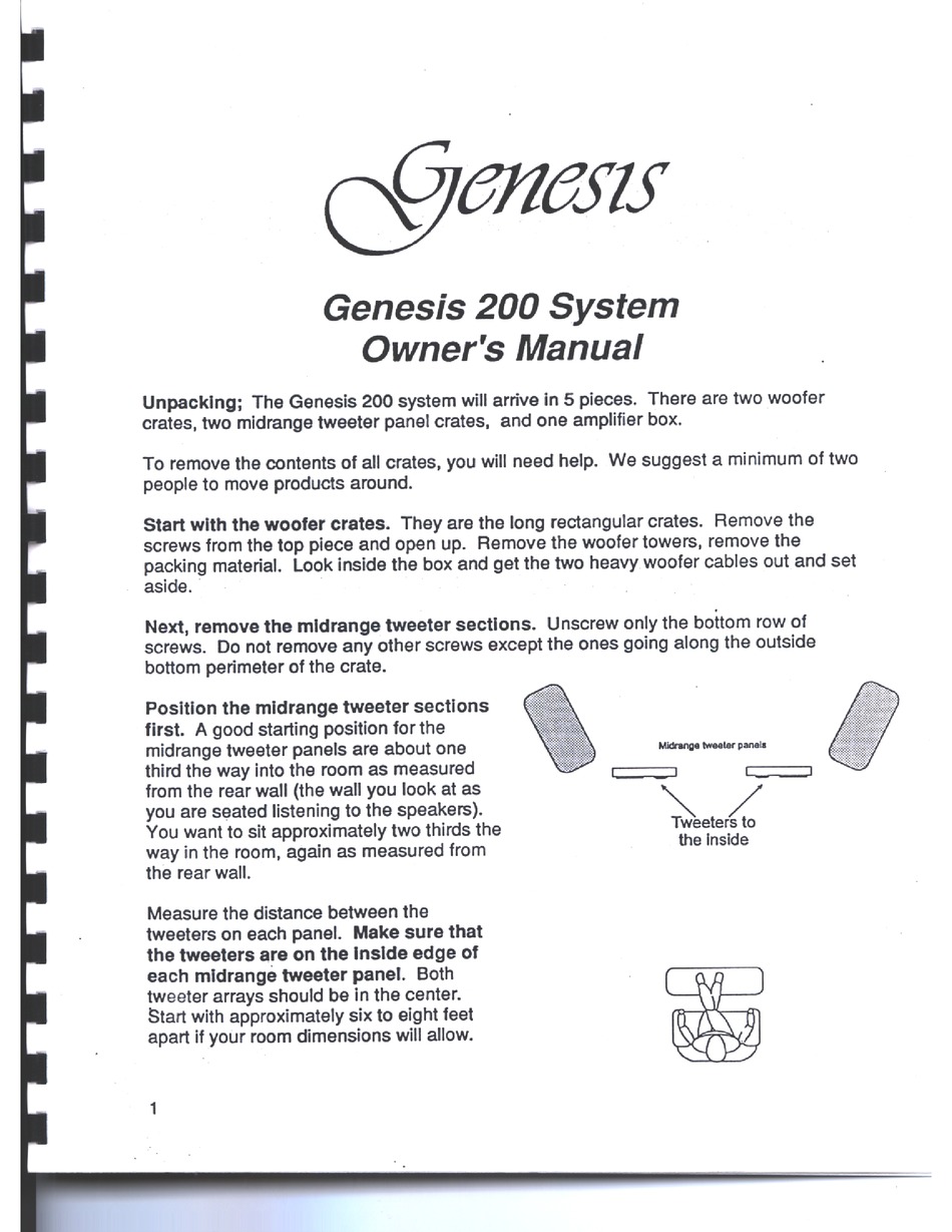 GENESIS 200 OWNER'S MANUAL Pdf Download ManualsLib