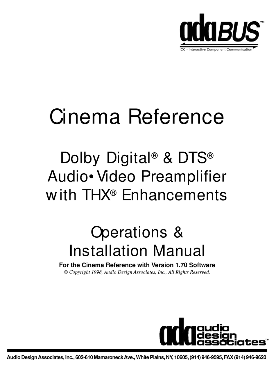 ADA PTM-6150 OPERATION & INSTALLATION MANUAL Pdf Download Sns-Brigh10