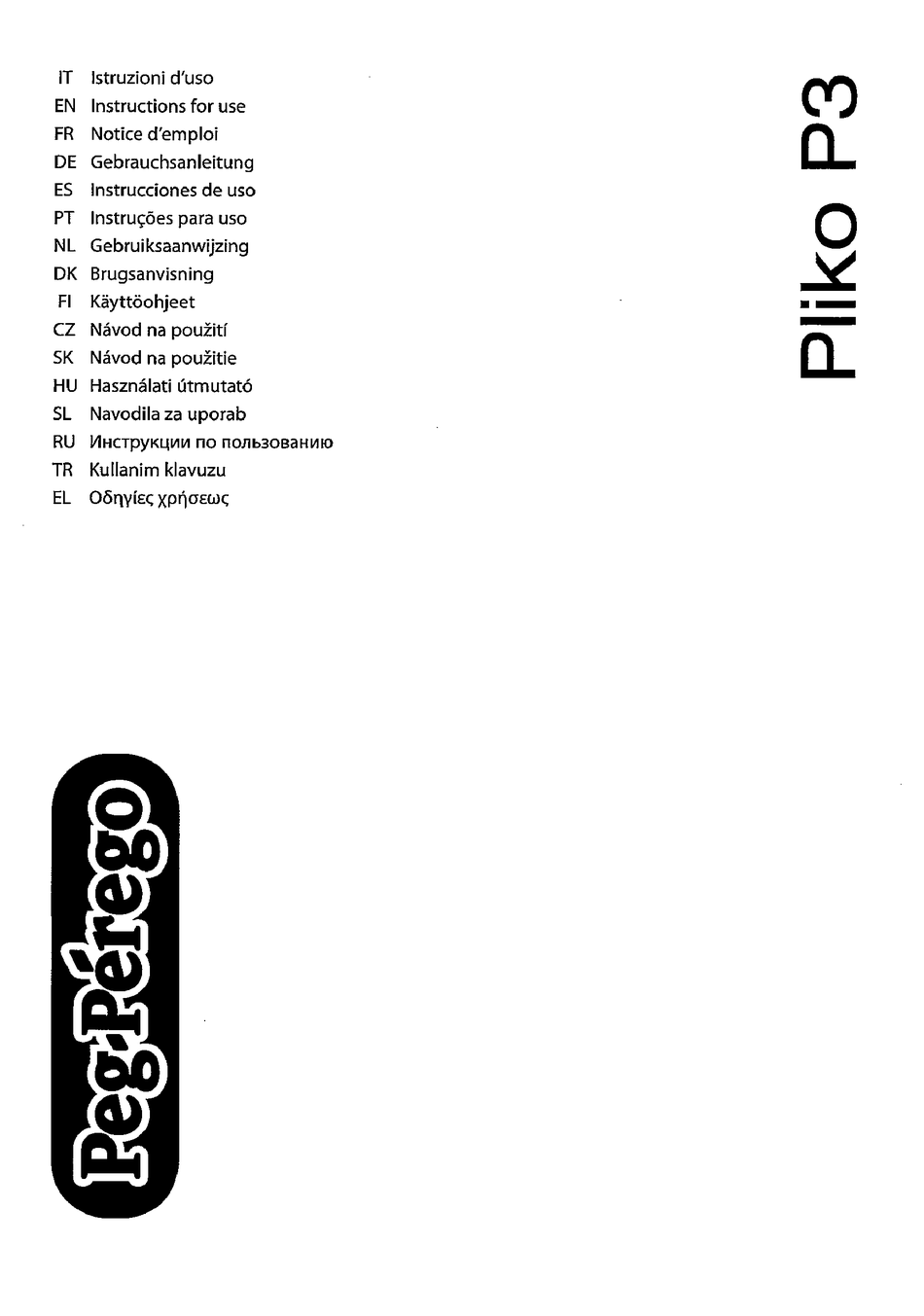 PEGPEREGO PLIKO P3 INSTRUCTION MANUAL Pdf Download ManualsLib