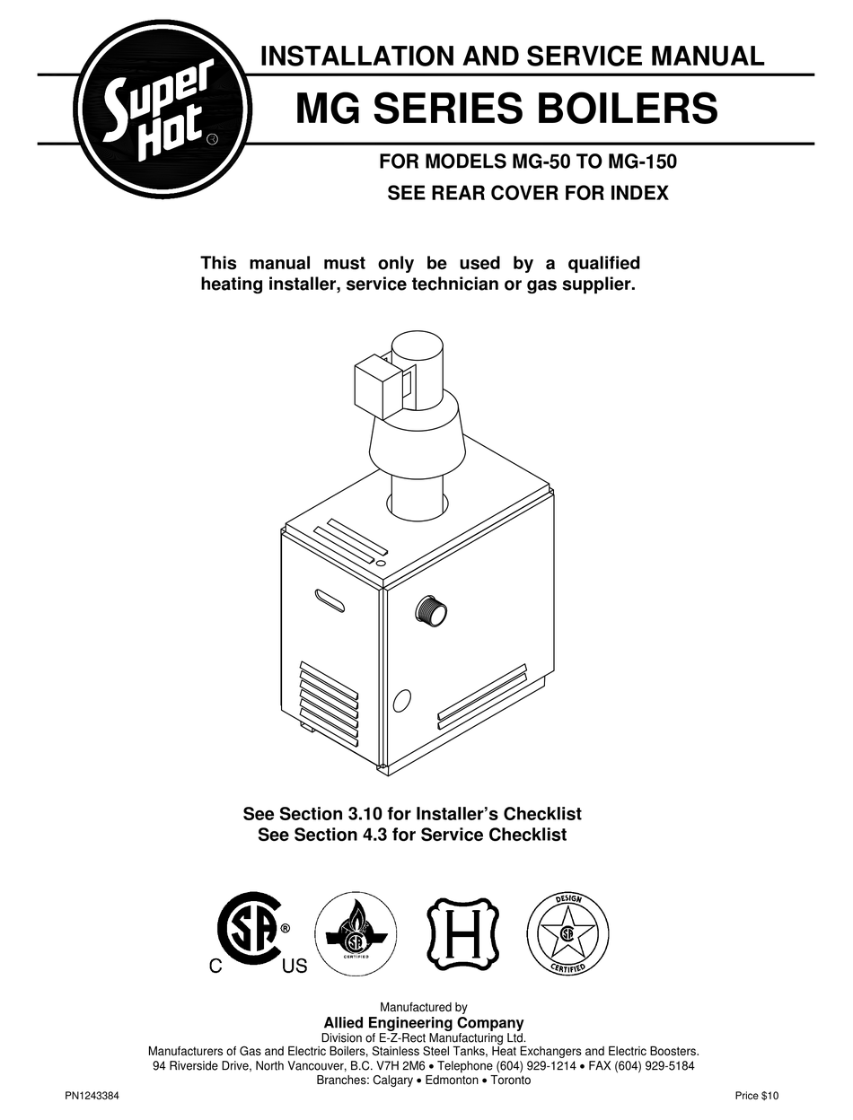 SUPER HOT MG SERIES SERVICE MANUAL Pdf Download | ManualsLib