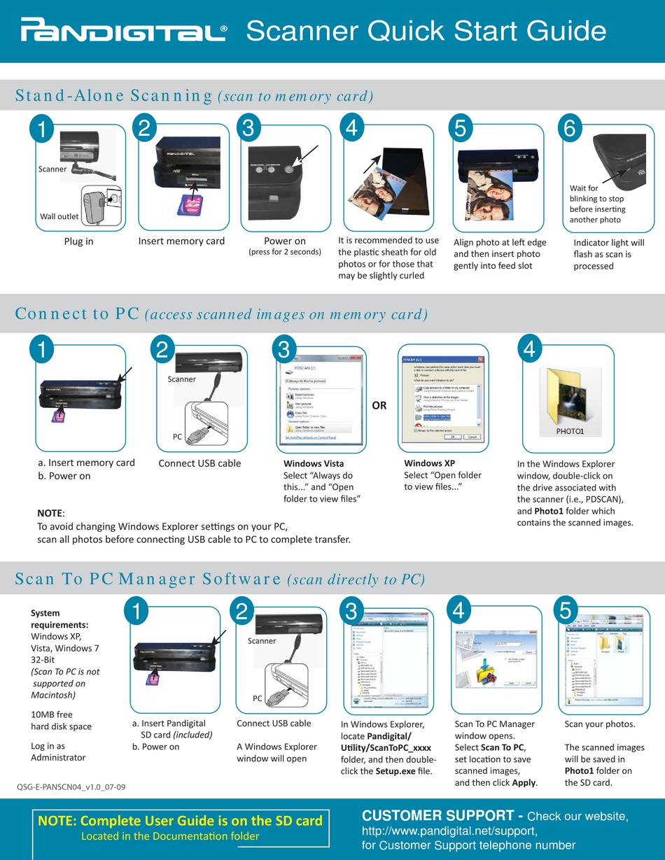 pandigital handheld wand scanner software download