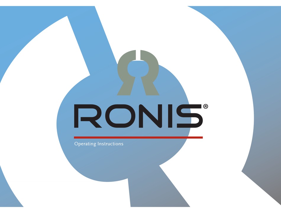 RONIS TRONIC+ OPERATING INSTRUCTIONS MANUAL Pdf Download | ManualsLib