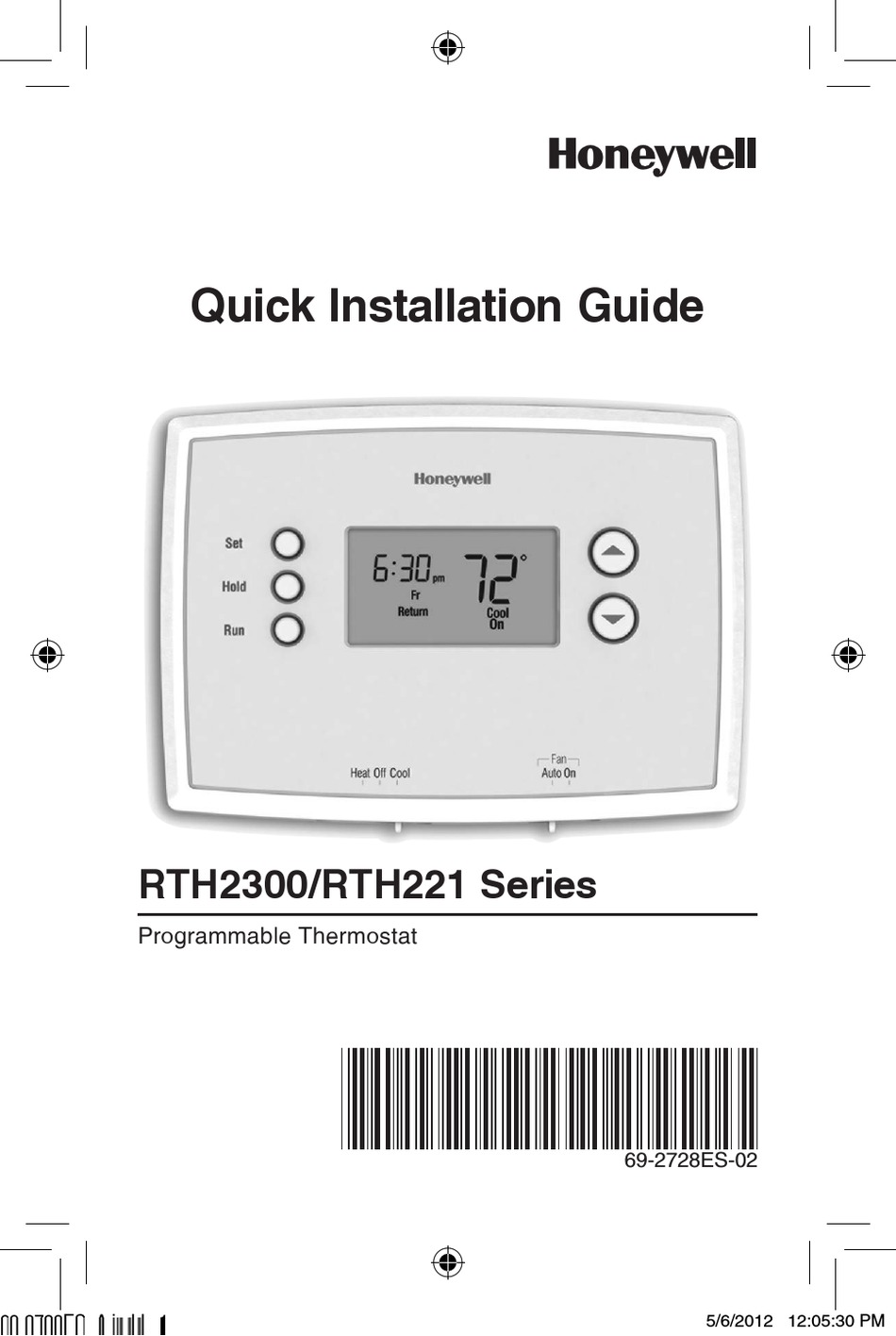 Honeywell Rth B Installation Manual