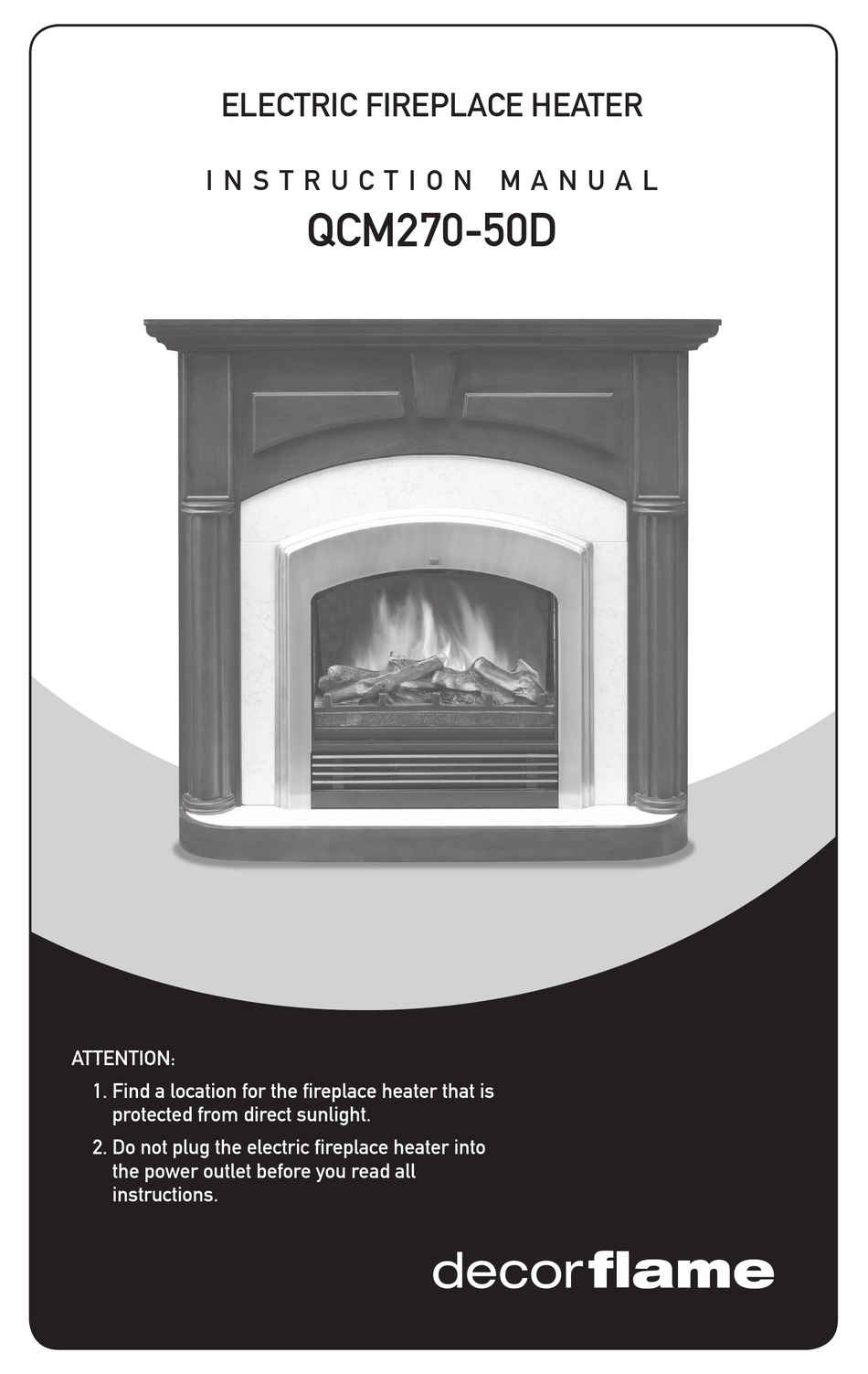 DECORFLAME QCM270-50D INSTRUCTION MANUAL Pdf Download | ManualsLib