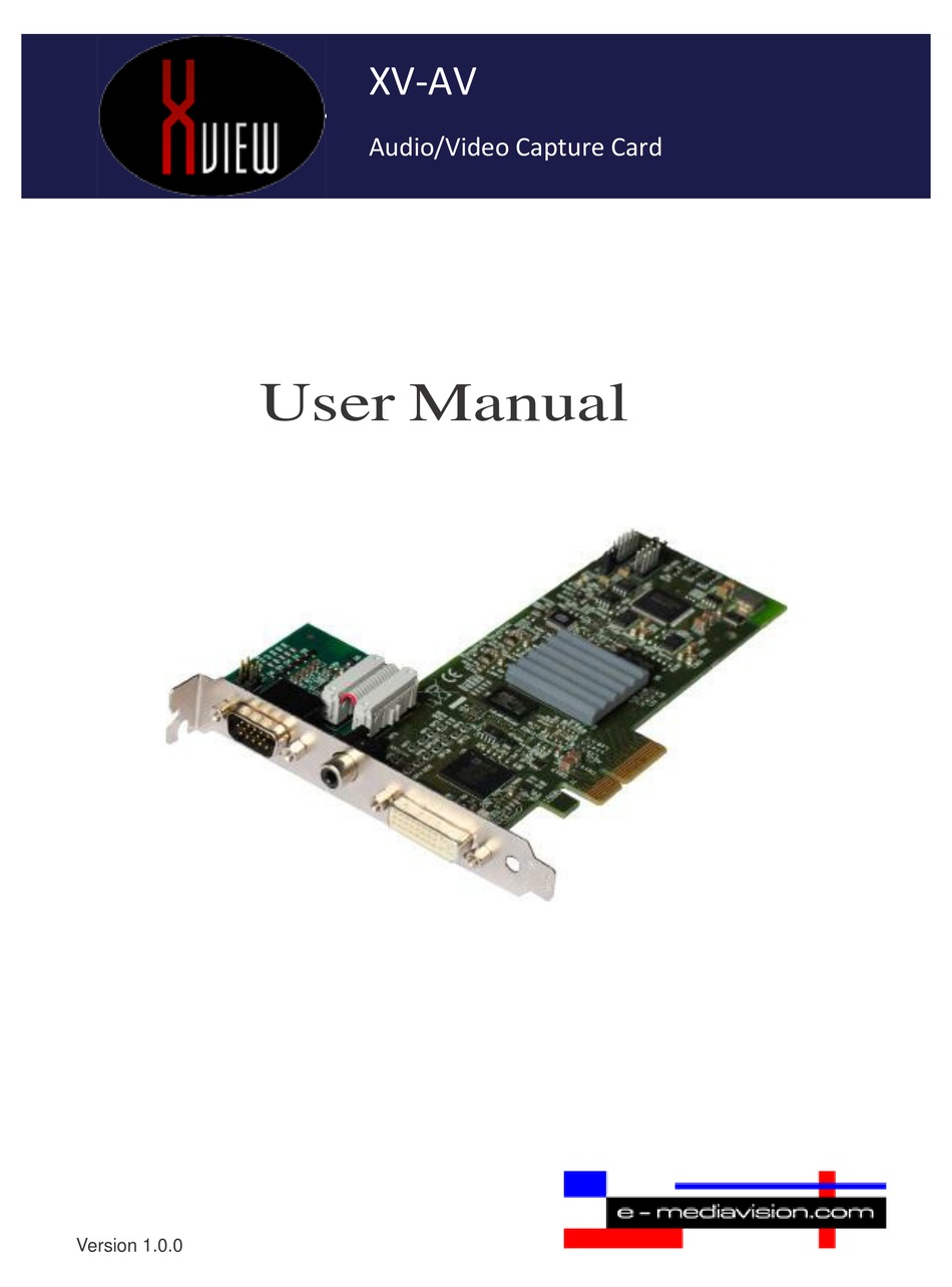 XVIEW XVAV USER MANUAL Pdf Download ManualsLib
