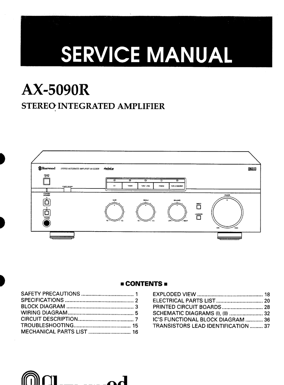 Схема sherwood rx 4109