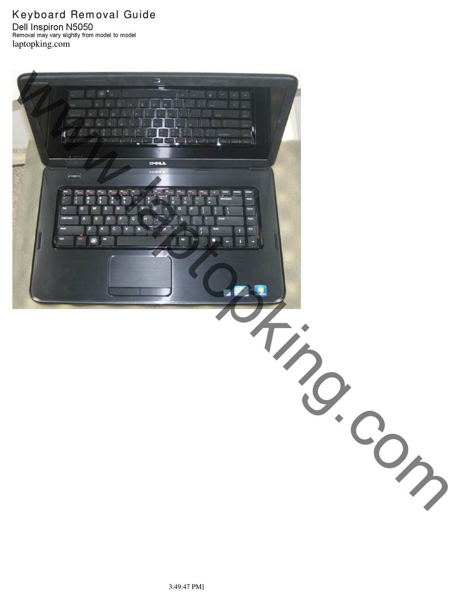 remove dell laptop keyboard