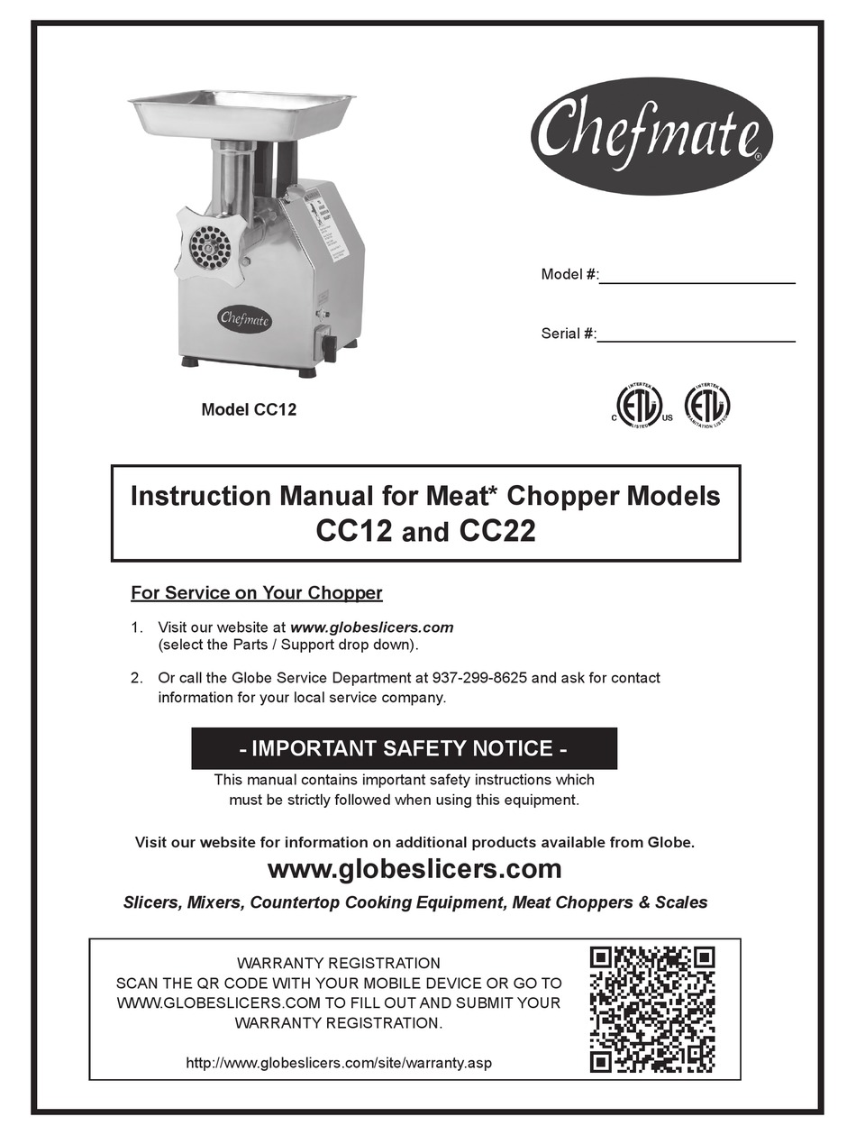 Chefmate Food Scale Instruction Manual