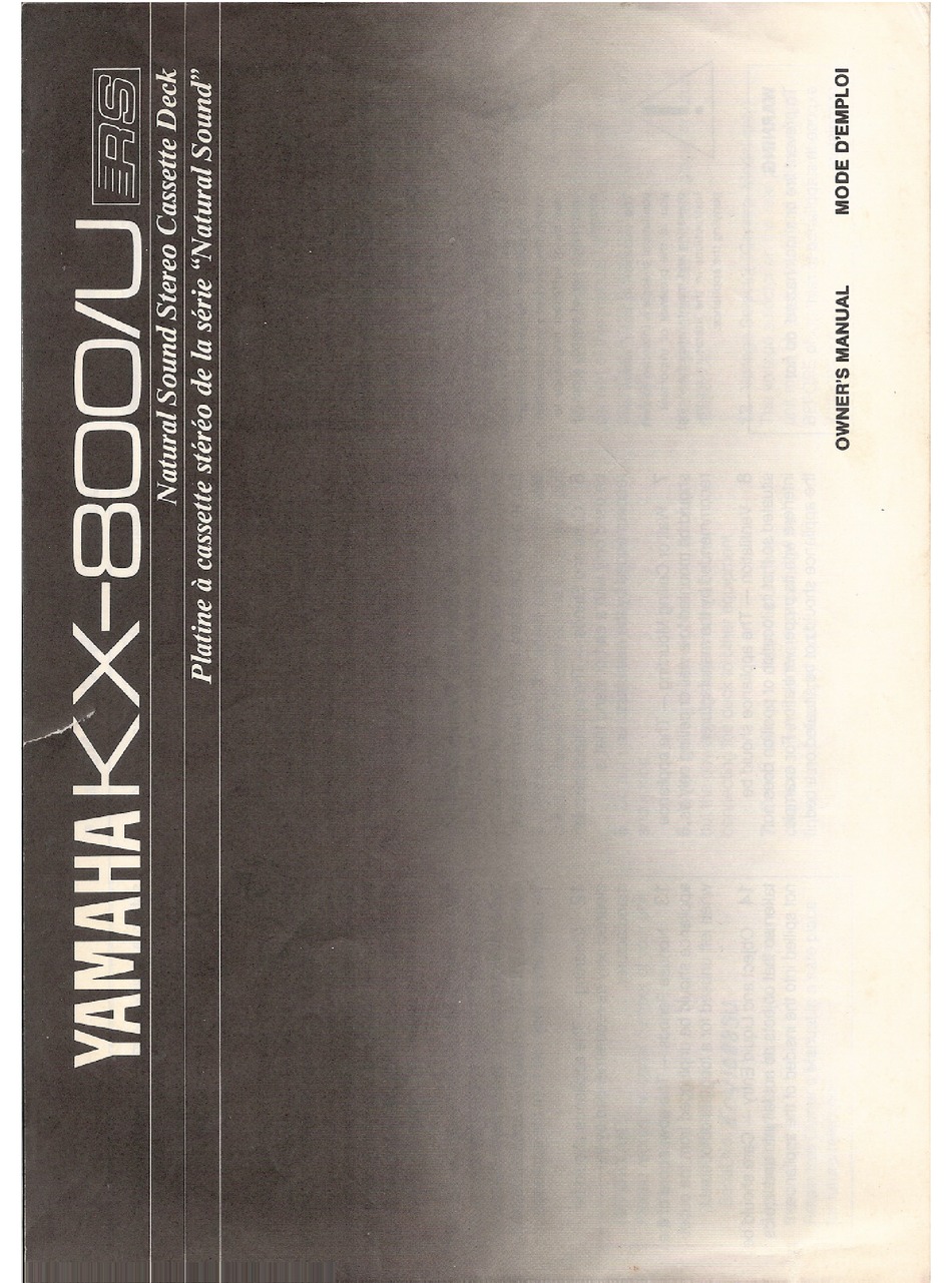 YAMAHA KX-800/U OWNER'S MANUAL Pdf Download | ManualsLib