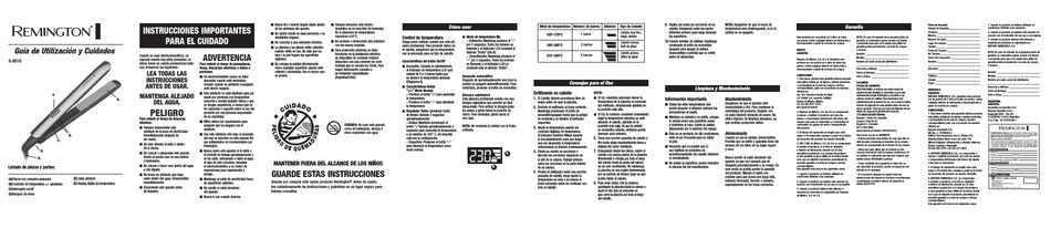 REMINGTON S-8510 USE AND CARE MANUAL Pdf Download | ManualsLib