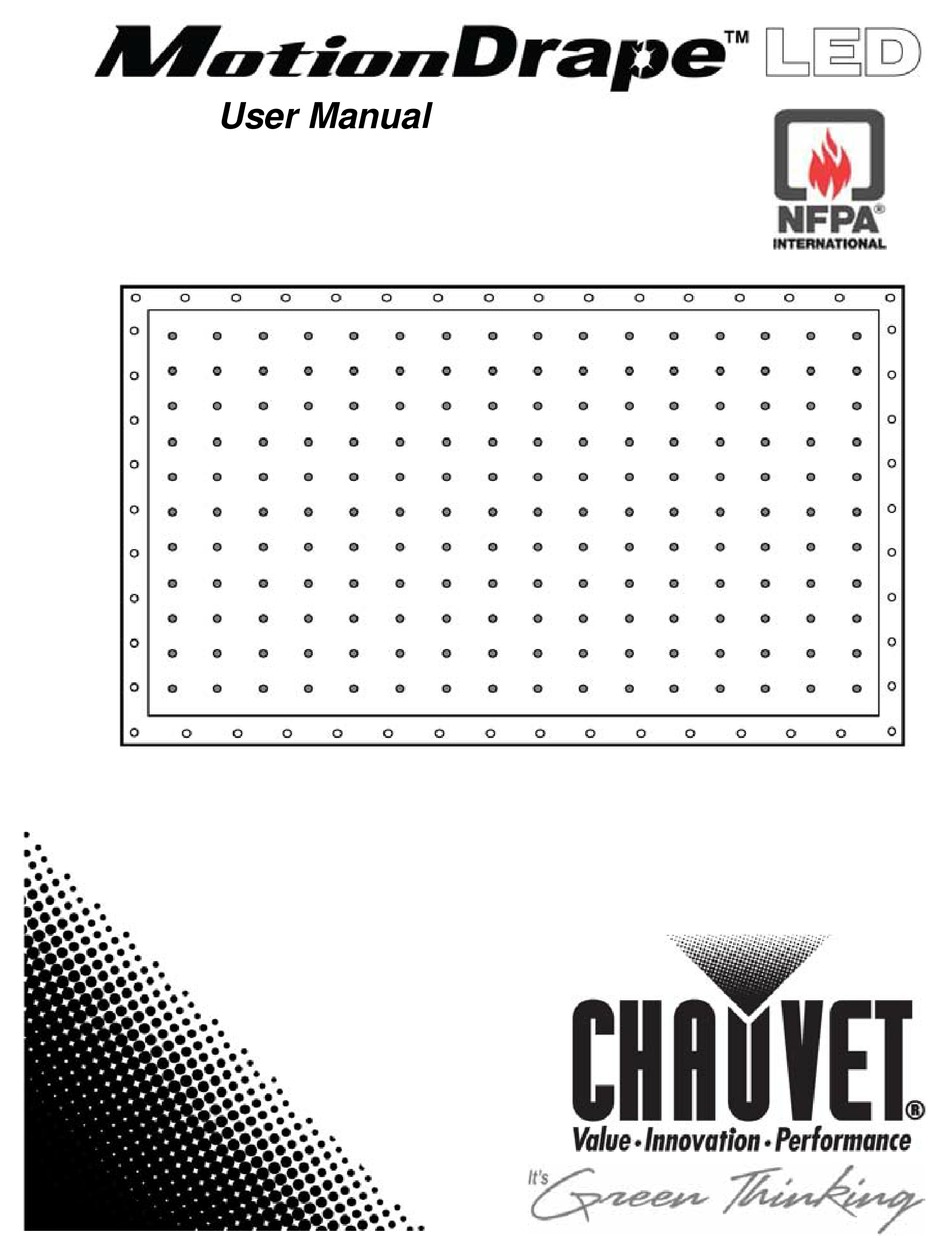 CHAUVET MOTIONDRAPE LED USER MANUAL Pdf Download | ManualsLib