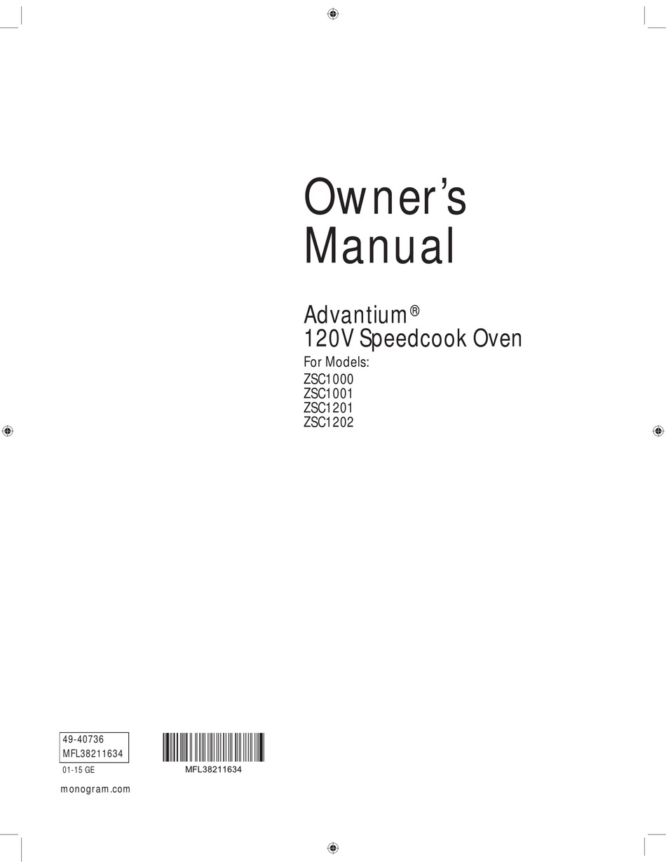 ADVANTIUM ZSC1000 OWNER'S MANUAL Pdf Download ManualsLib