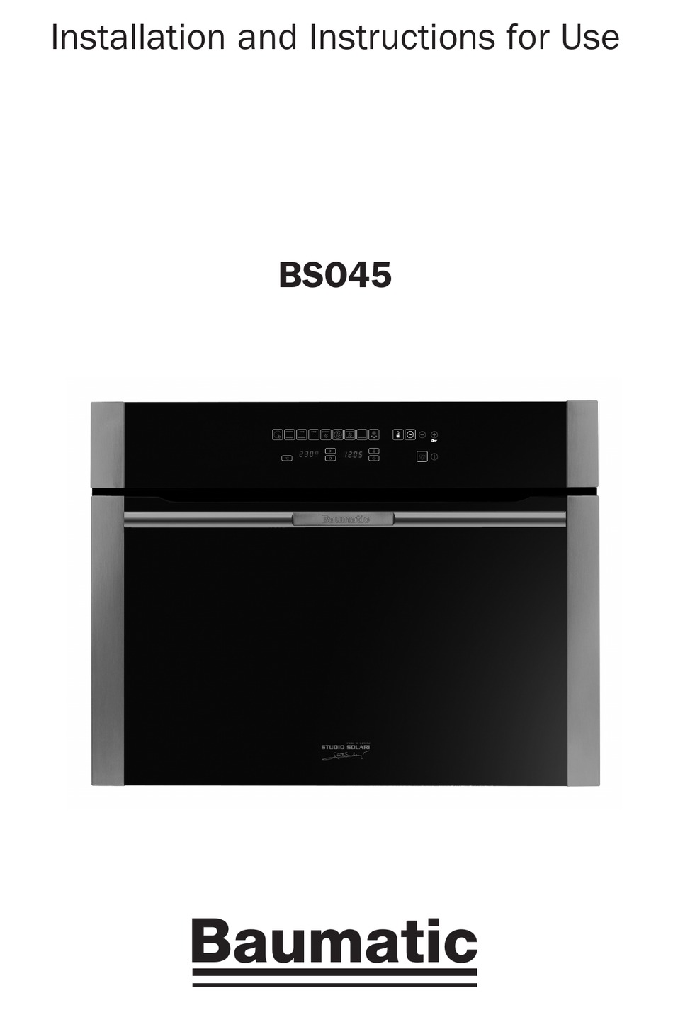 BAUMATIC BS045 INSTALLATION AND INSTRUCTIONS FOR USE Pdf Download ManualsLib