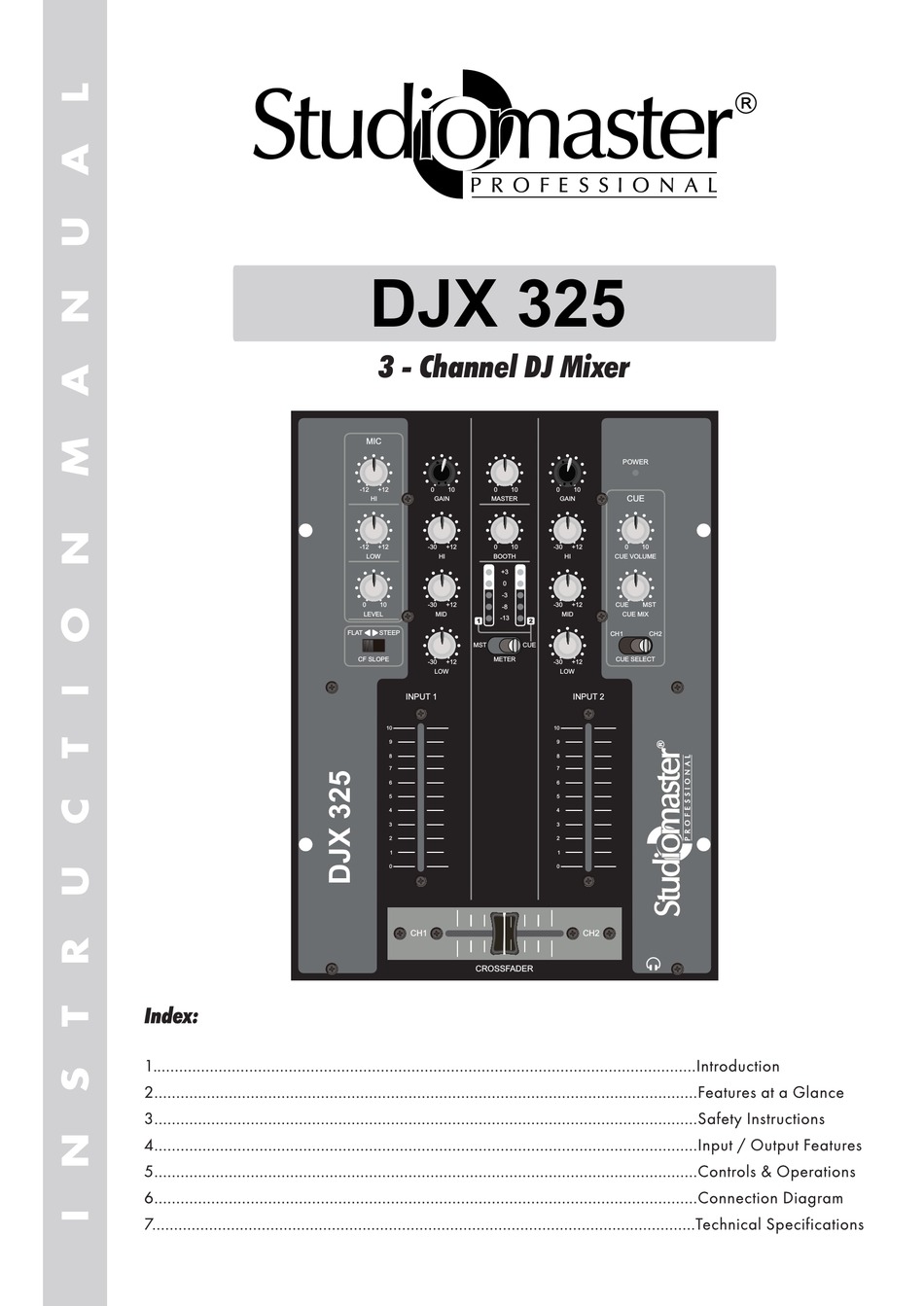 Studiomaster Djx 325 Instruction Manual Pdf Download Manualslib