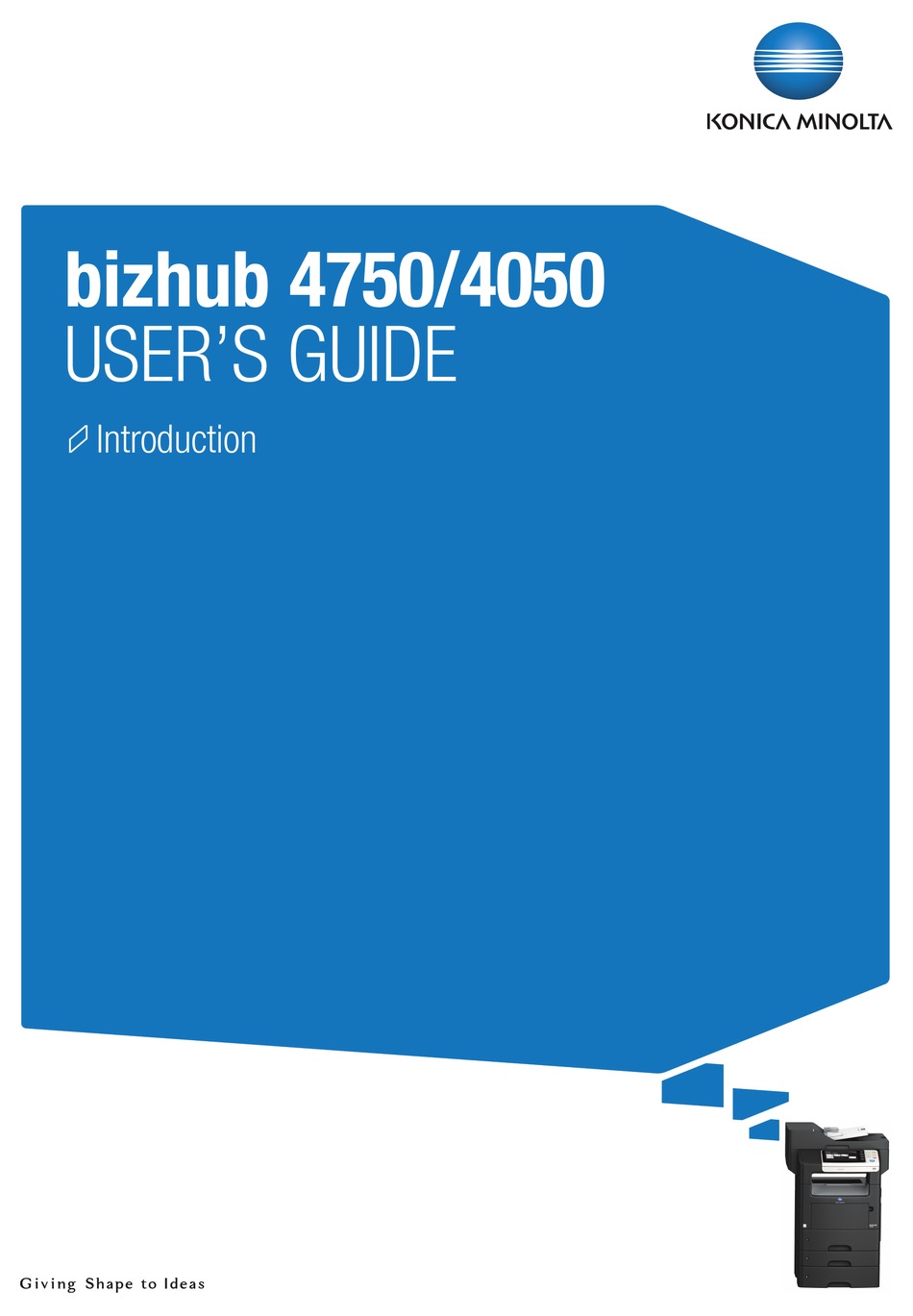 Konica Minolta Bizhub 4750 User Manual Pdf Download Manualslib