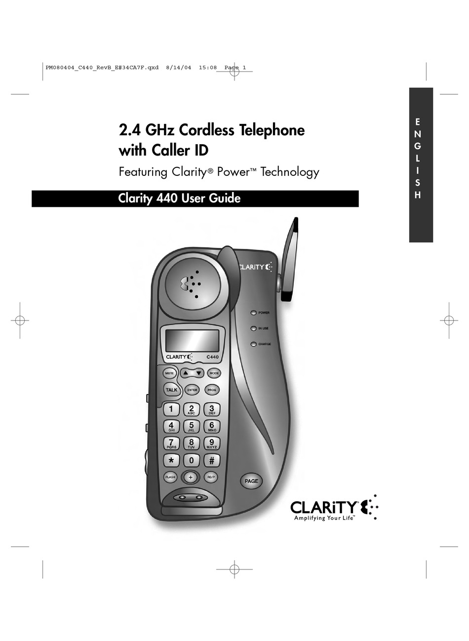 CLARITY 440 USER MANUAL Pdf Download ManualsLib