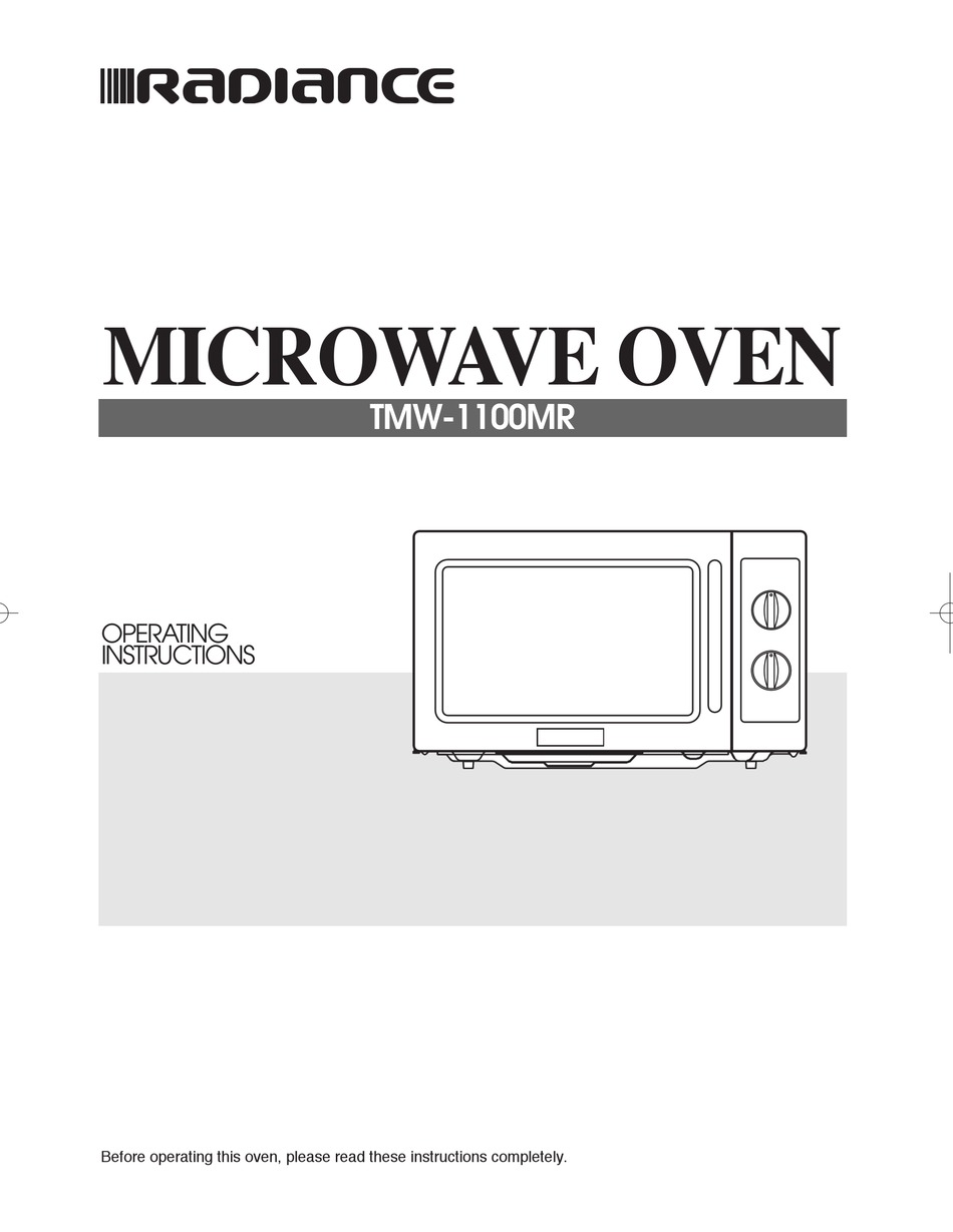 radiance commercial microwave oven