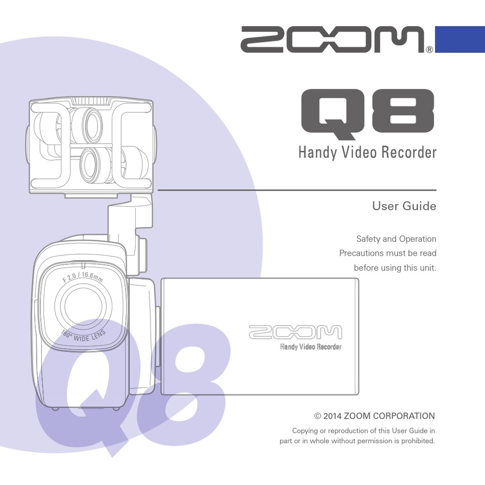 Zoom Q8 User Manual Pdf Download Manualslib