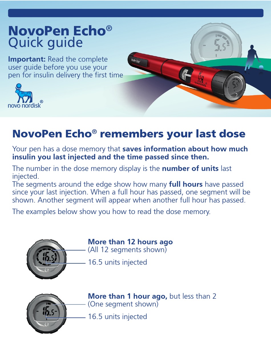Echo Novopen Quick Manual Pdf Download Manualslib