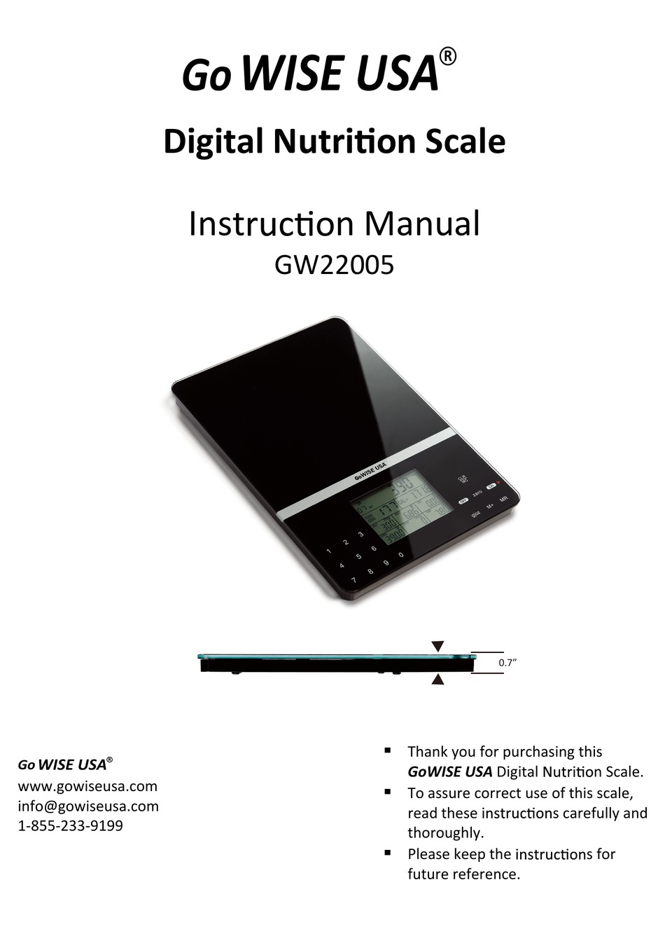 GOWISE USA GW22005 INSTRUCTION MANUAL Pdf Download ManualsLib