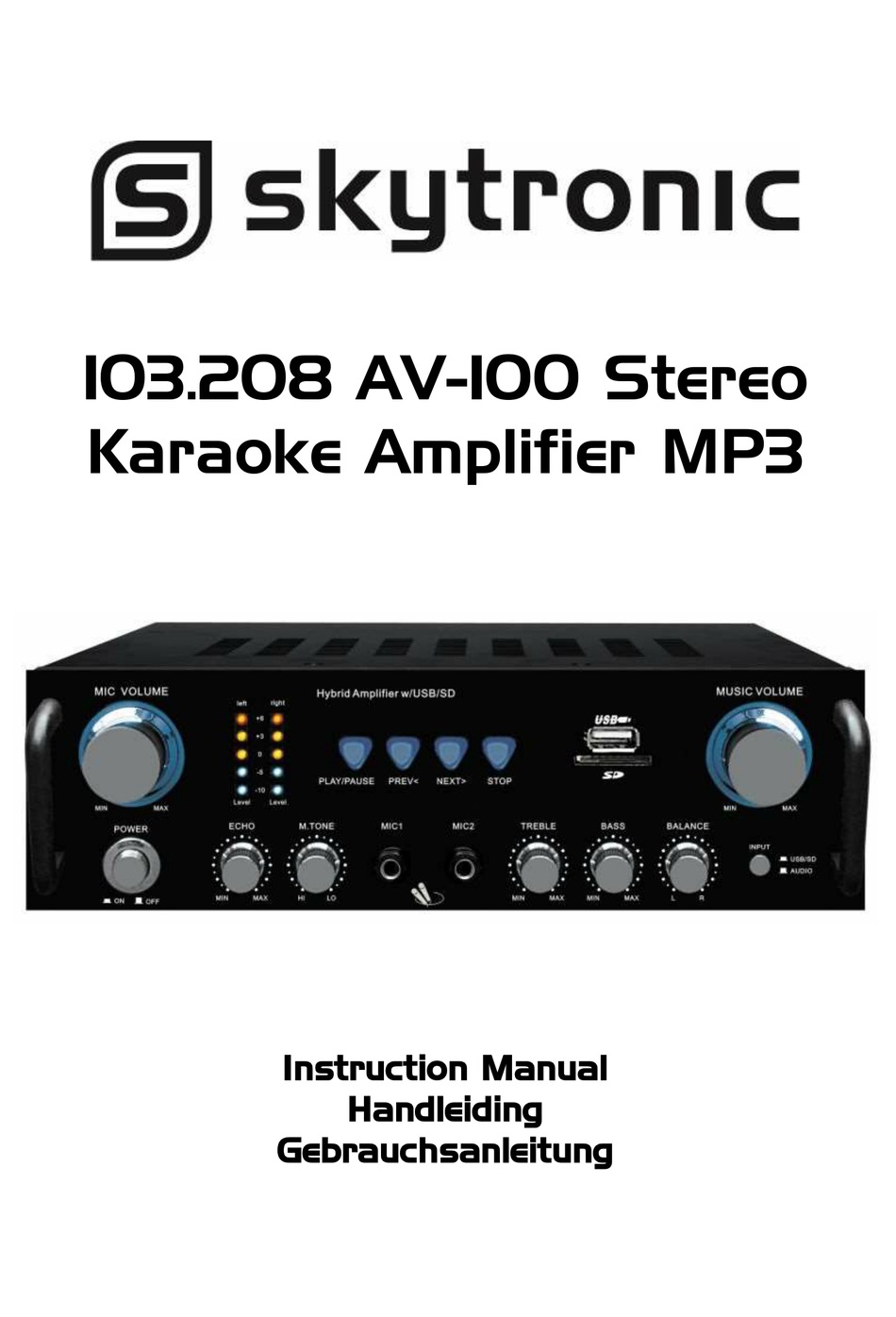 Skytronic AV-120FM ampli karaoké stéréo