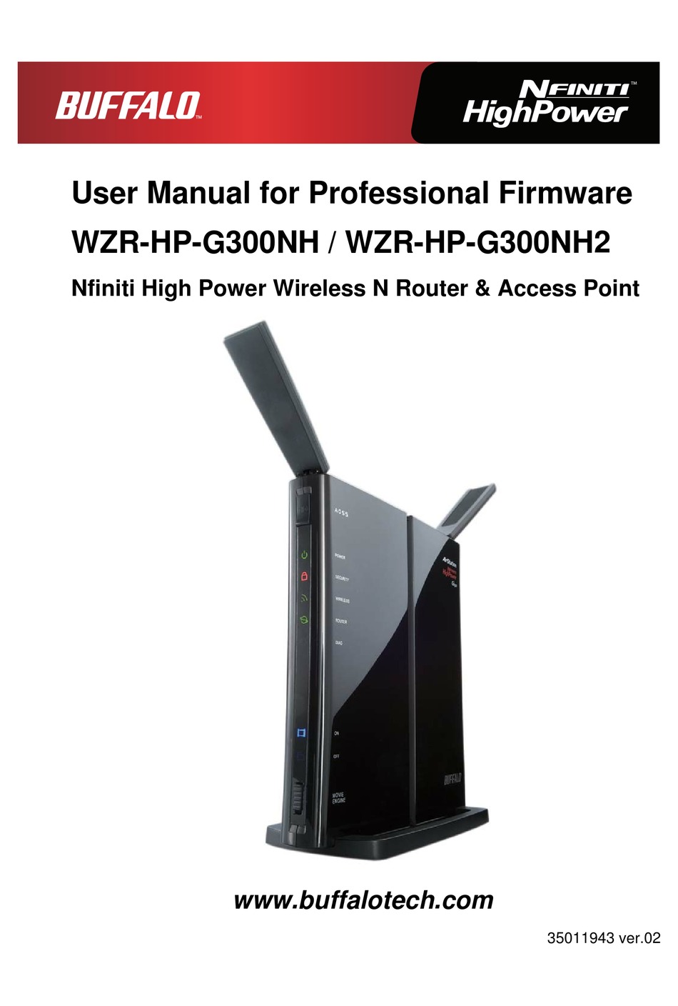BUFFALO NFINITI HIGH POWER WZR-HP-G300NH USER MANUAL Pdf Download |