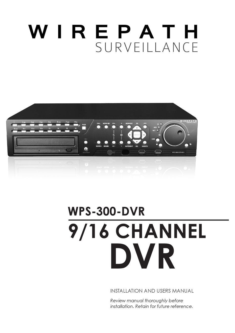WIREPATH WPS300DVR INSTALLATION AND USER MANUAL Pdf Download ManualsLib