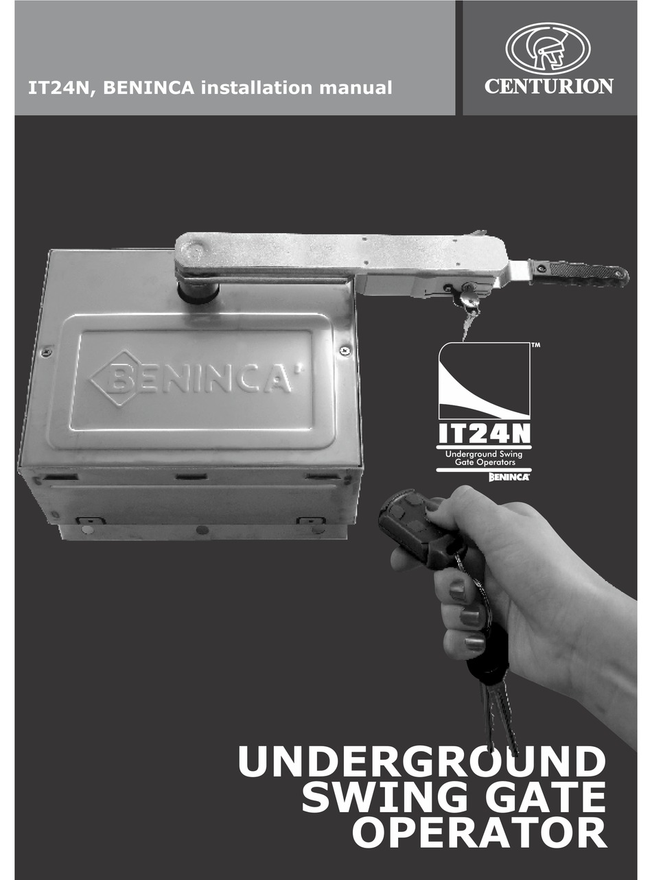 Centurion Beninca It24n Installation Instructions Manual Pdf Download Manualslib