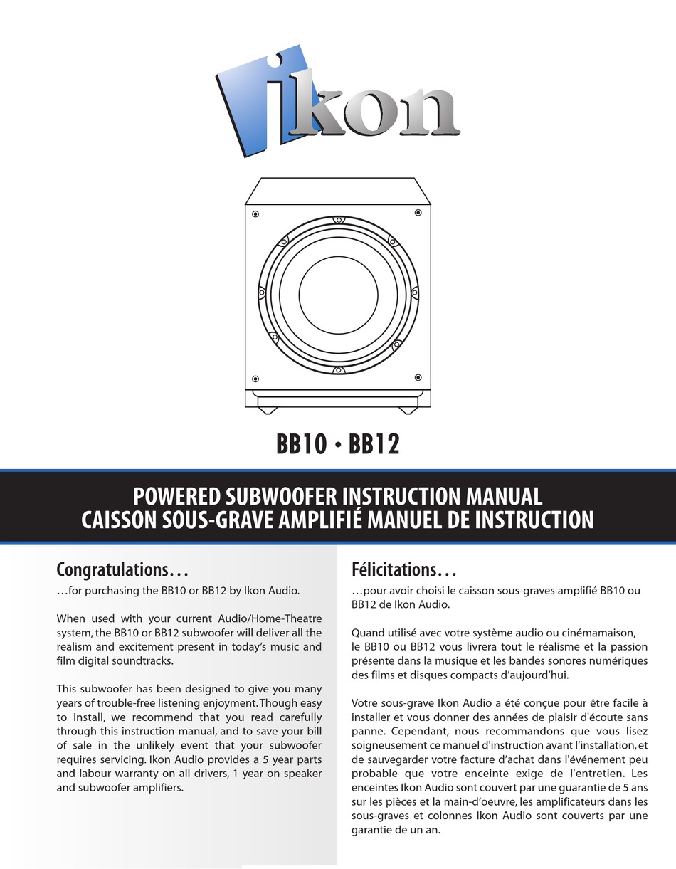IKON BB10 INSTRUCTION MANUAL Pdf Download | ManualsLib