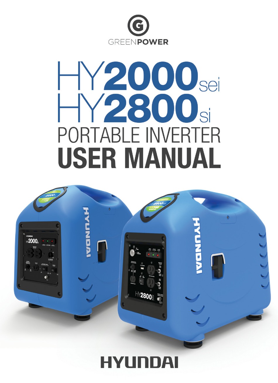 Hyundai Hy2000sei User Manual Pdf Download Manualslib