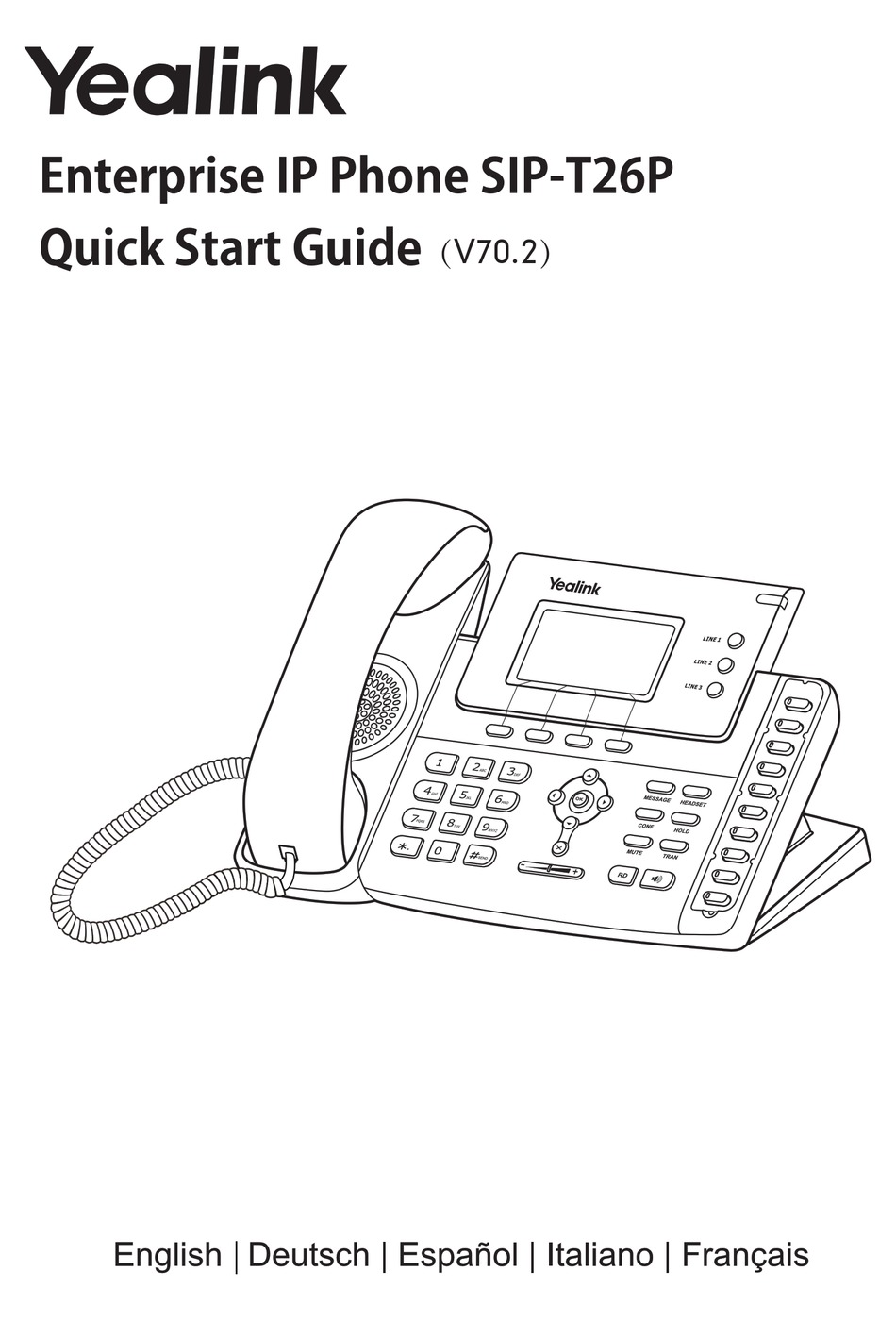 Yealink Sip T26p Quick Start Manual Pdf Download Manualslib
