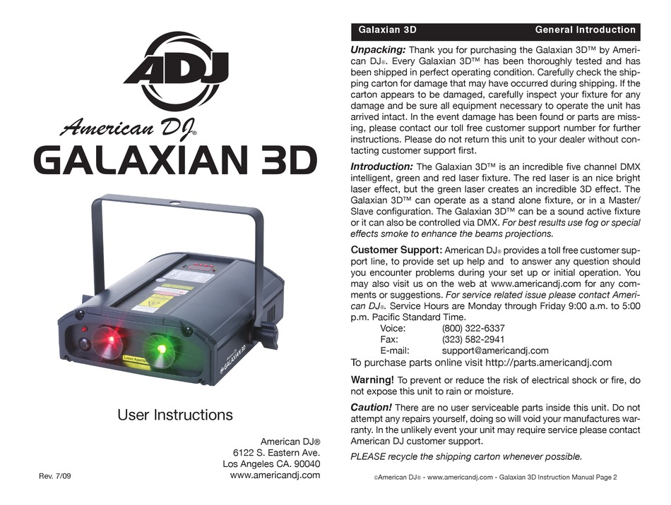 american dj galaxian 3d