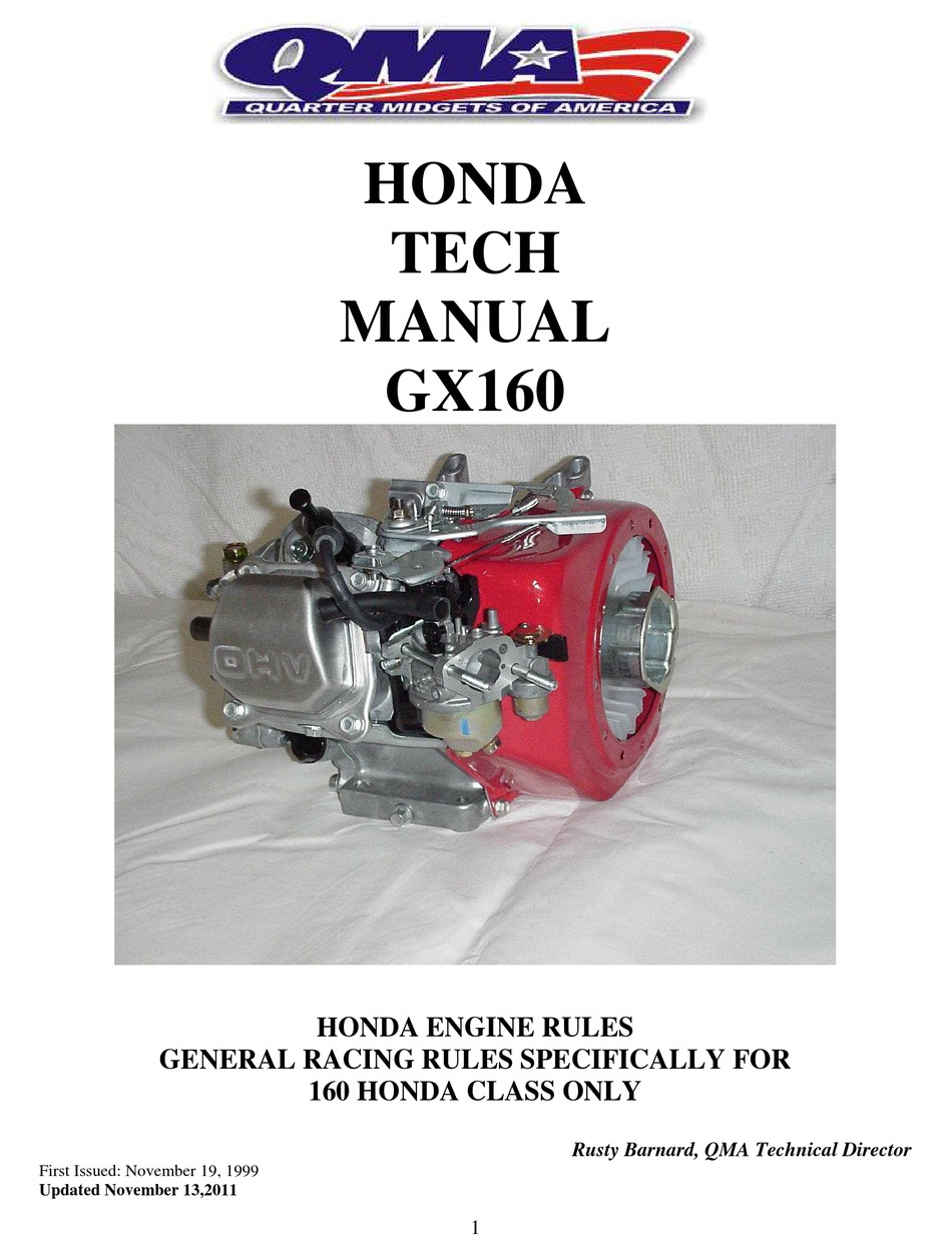 Honda Gx160 Tech Manual Pdf Download Manualslib