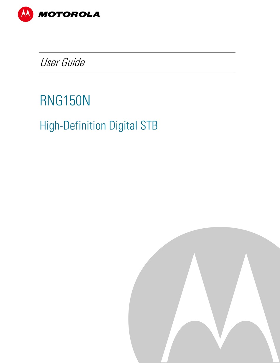 MOTOROLA RNG150N USER MANUAL Pdf Download | ManualsLib