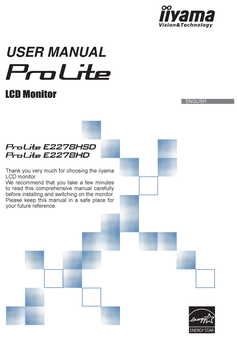 IIYAMA PROLITE E2278HSD USER MANUAL Pdf 