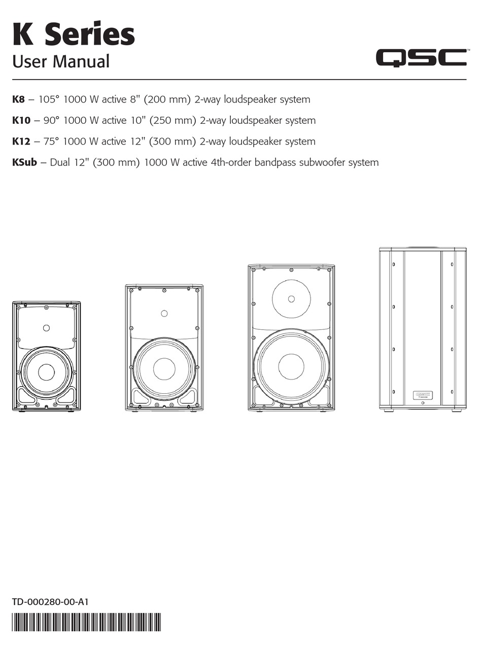 QSC K8 USER MANUAL Pdf Download | ManualsLib