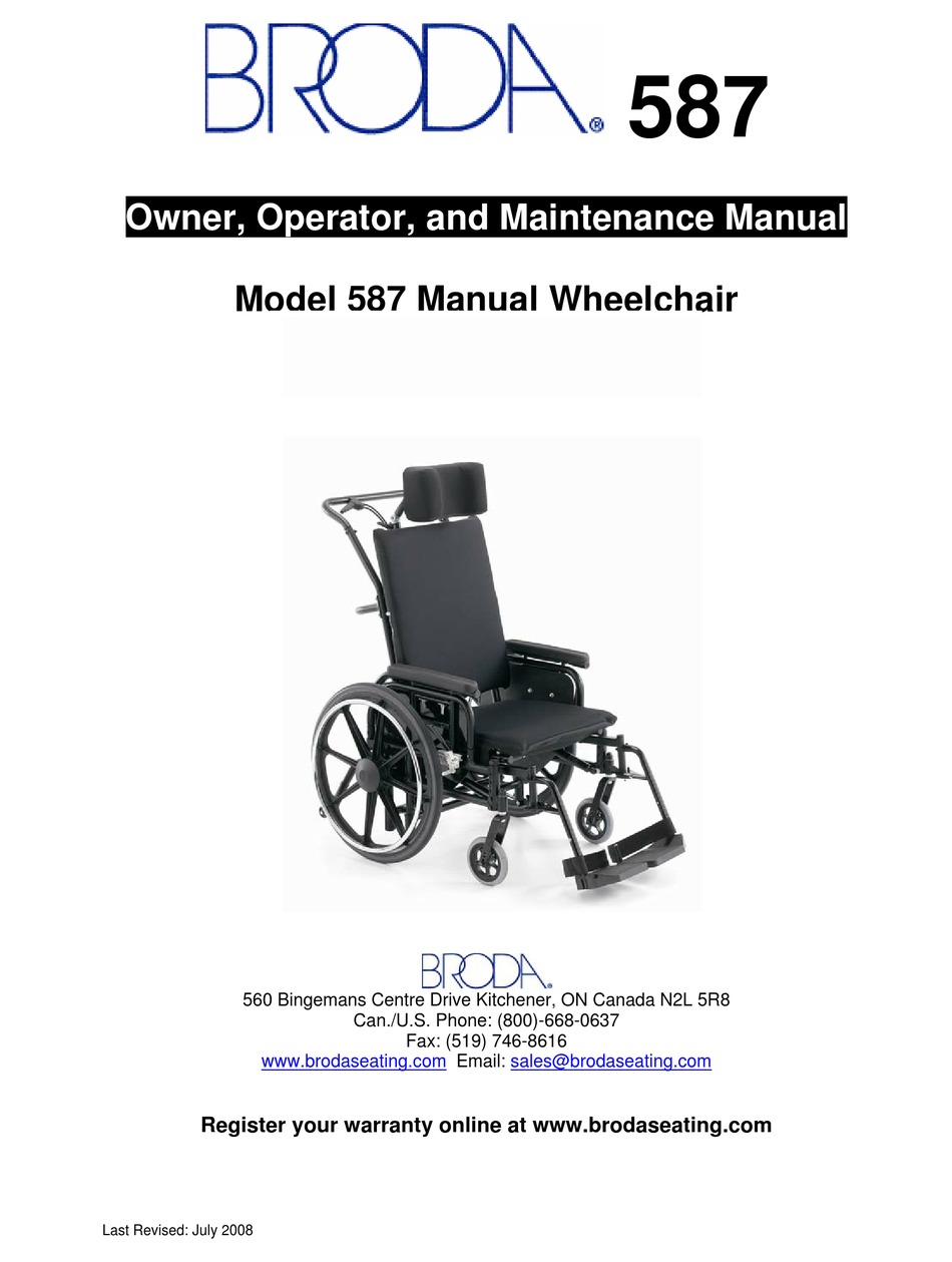 BRODA 587 OWNER'S MANUAL Pdf Download ManualsLib