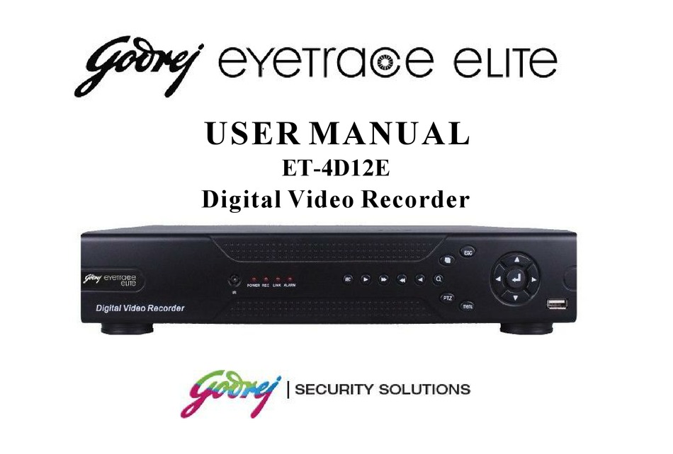 GODREJ APPLIANCES EYETRACE ELITE ET4D12E USER MANUAL Pdf Download