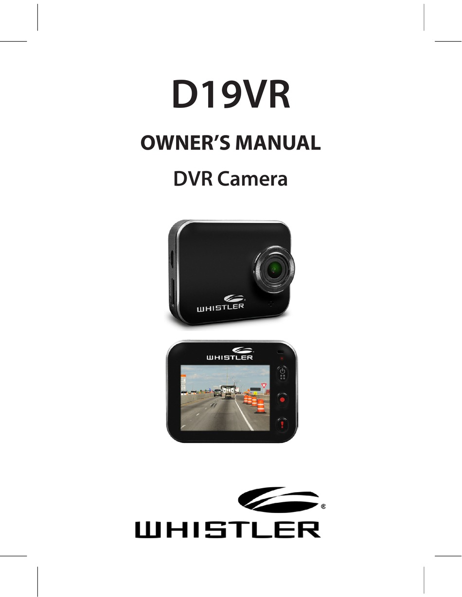 Whistler HD Automotive Digital Video Recorder D2200 Dual Lens Dash Camera