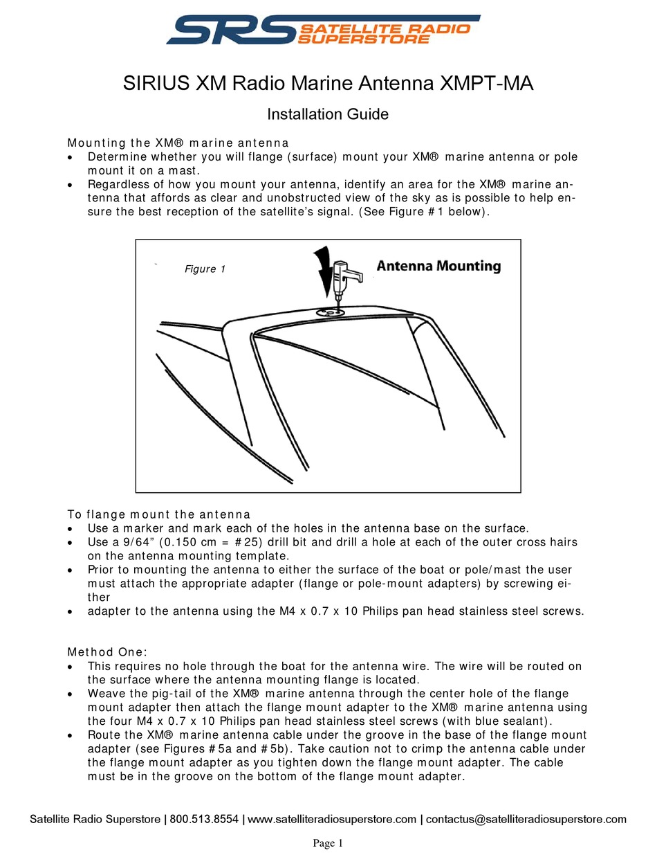 SIRIUS XM RADIO XMPTMA INSTALLATION MANUAL Pdf Download ManualsLib