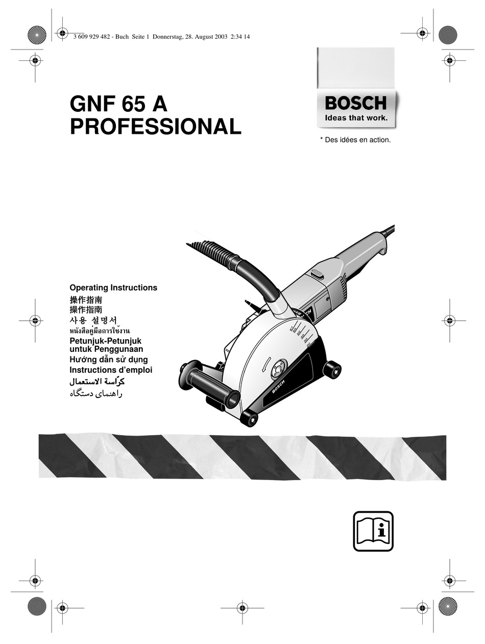 Bosch Gnf 65 A Professional Operating Instructions Manual Pdf Download Manualslib