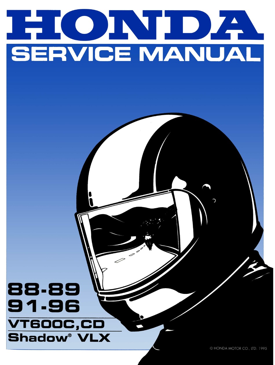 Honda Vt600c Shadow Vlx Service Manual Pdf Download Manualslib