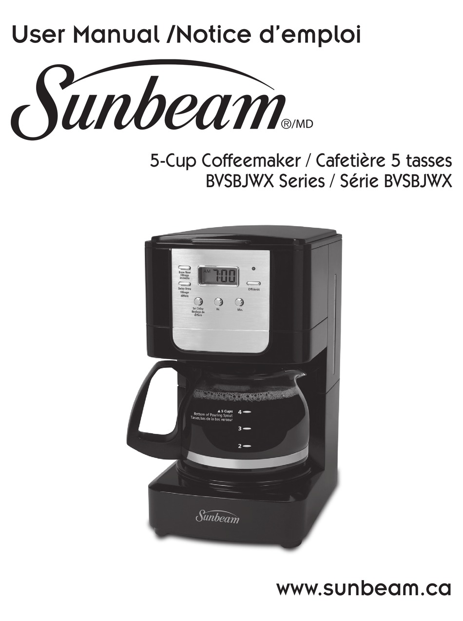 SUNBEAM BVSBJWX SERIES USER MANUAL Pdf 