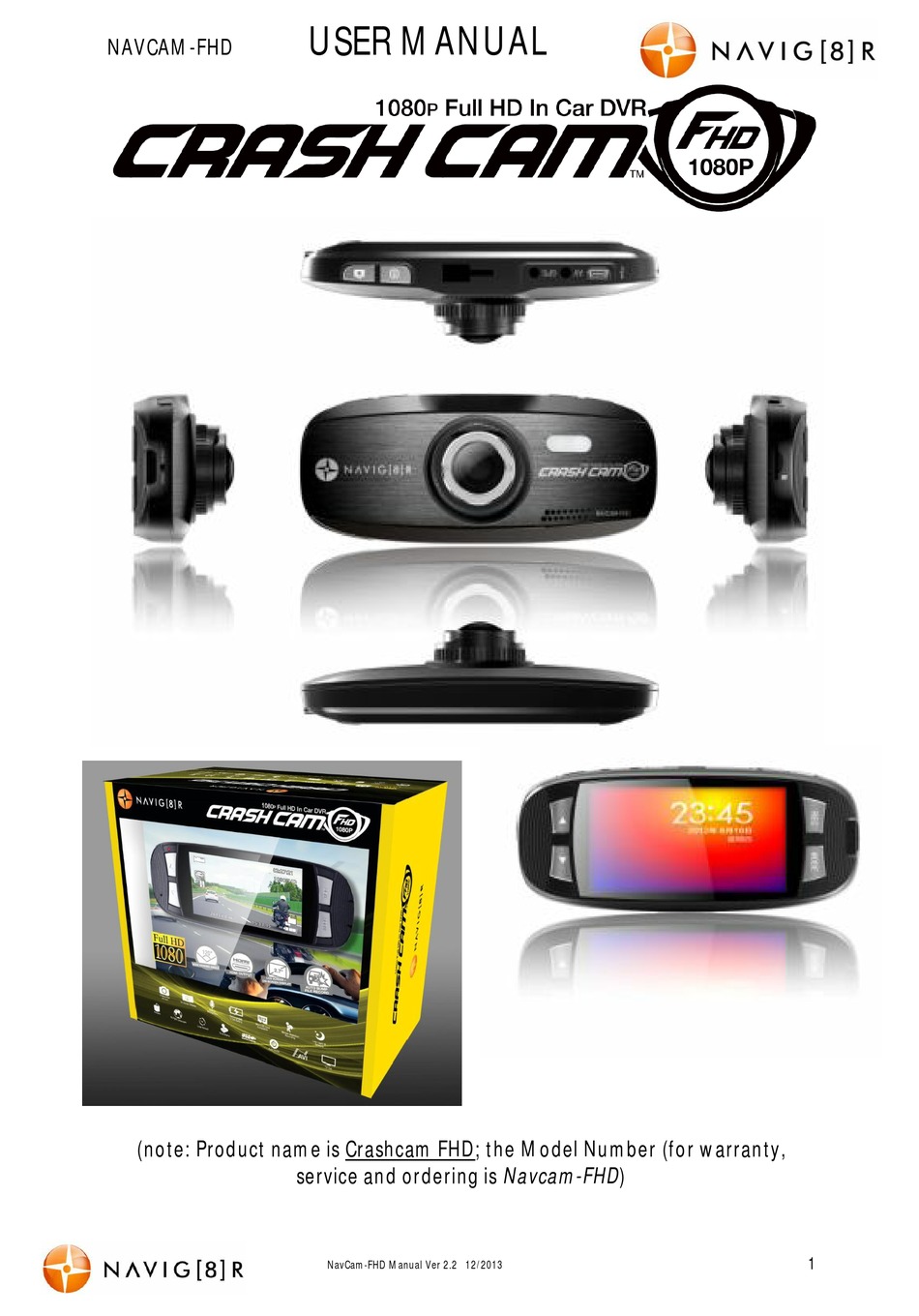 NAVIG8R NAVCAM-FHD USER MANUAL Pdf Download | ManualsLib