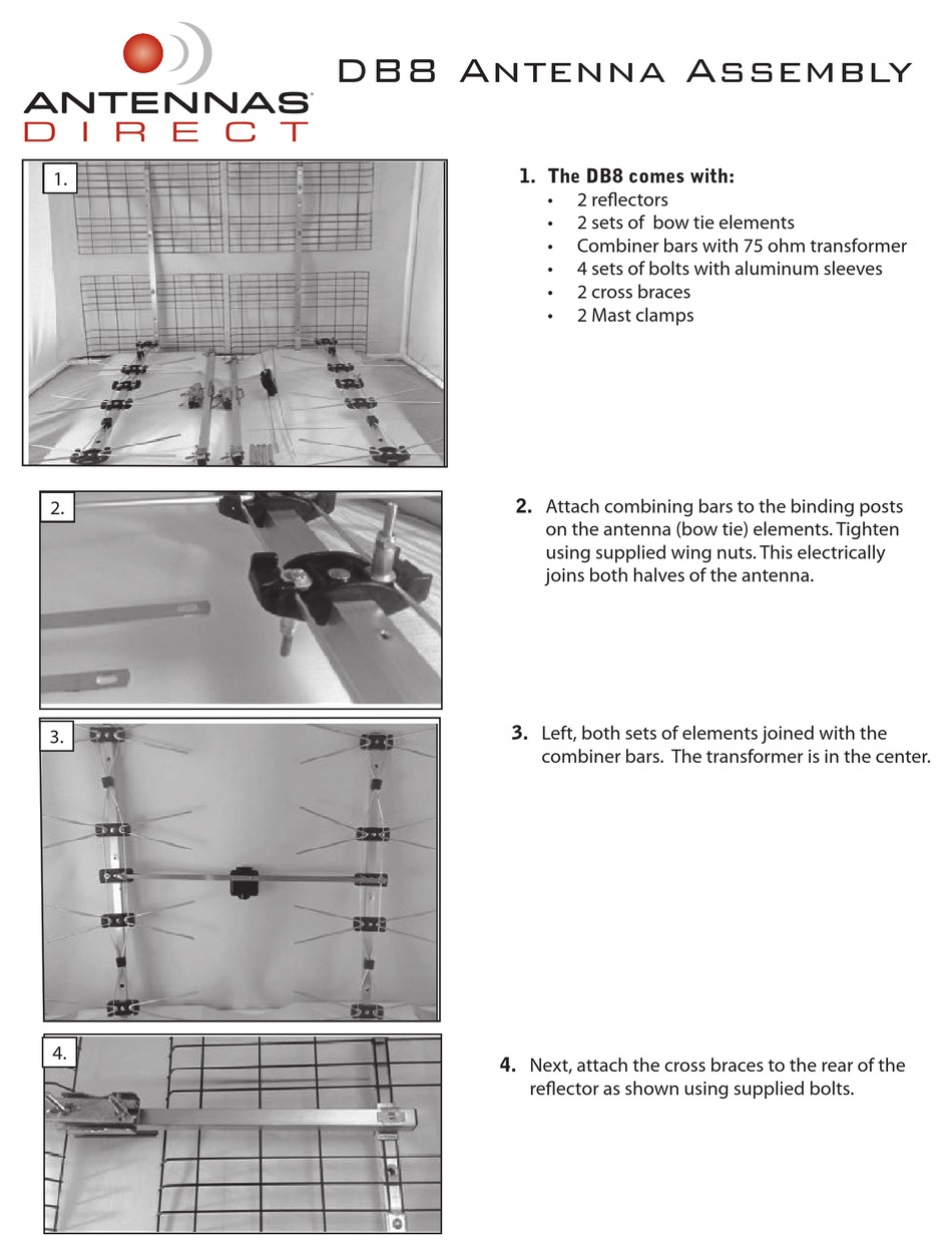ANTENNAS DIRECT DB8 ASSEMBLY MANUAL Pdf Download ManualsLib